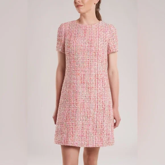 Stefanel Pink and Gray Plaid Mini Dress - Picture 3 of 8